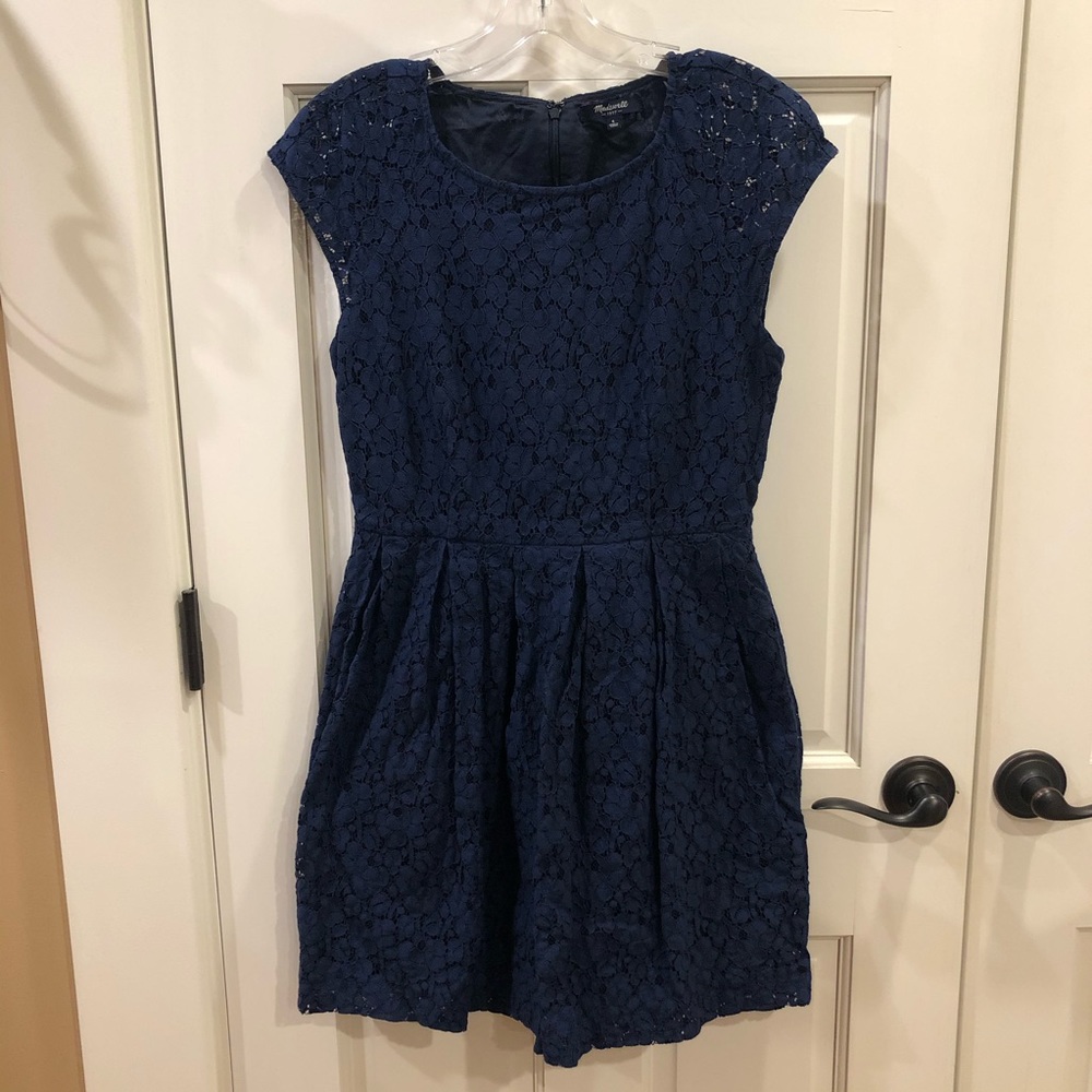 Madewell (size 4) navy lace dress.